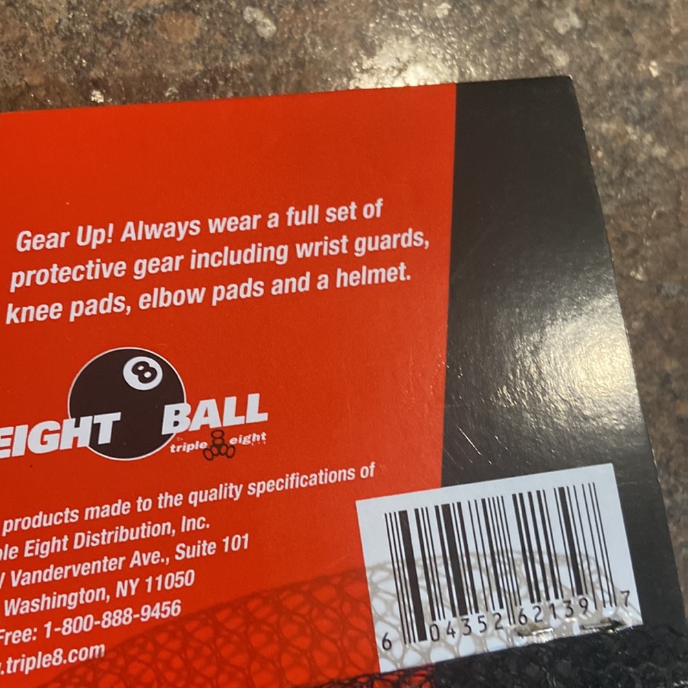 5/$25.00 New Eight Ball Multi Sport Protective Pack 14 years boy girl black - Picture 5 of 6